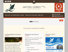 Tablet Screenshot of hotellebed.com.mk